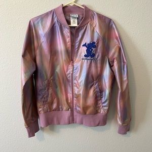Walt Disney World 50th Anniversary Varsity jacket Bomber Pink Purple